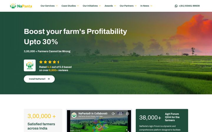 Screenshot of napanta.com