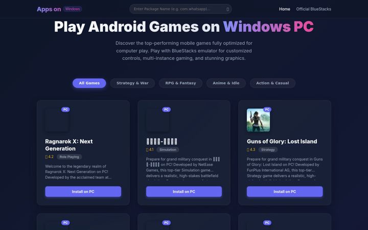 Screenshot of napkforpc.com