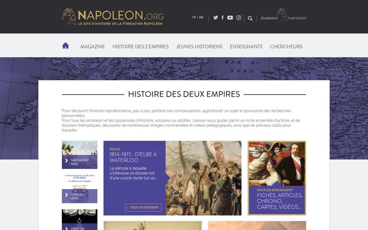 Screenshot of napoleon.org