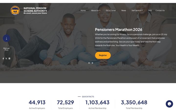 Screenshot of napsa.co.zm
