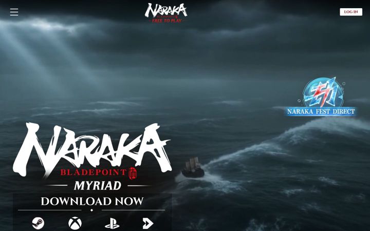 Screenshot of narakathegame.com
