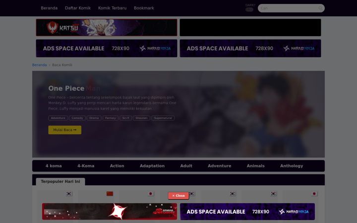 Screenshot of narasininja.net