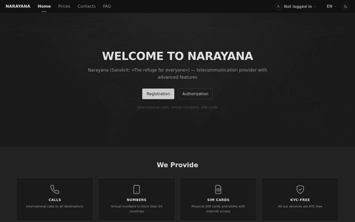 Screenshot of narayana.im