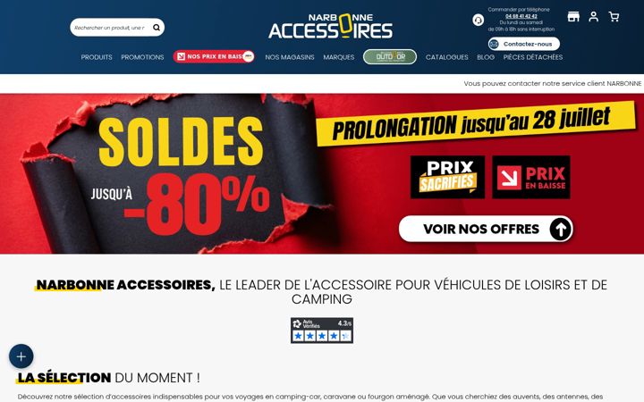 Screenshot of narbonneaccessoires.fr