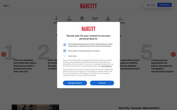 Ekrano kopija narcity.com
