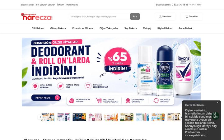 Screenshot of narecza.com