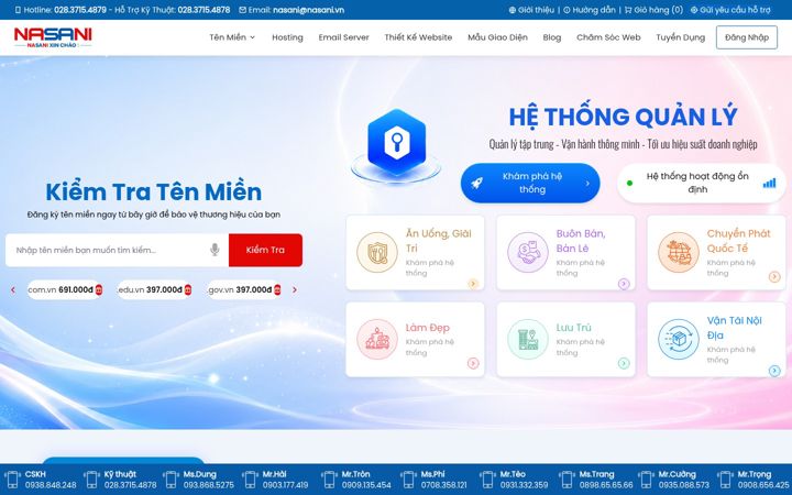 Screenshot of nasani.vn