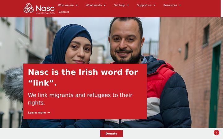 Screenshot ta' nascireland.org