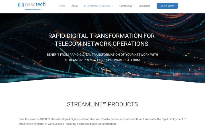 Skjermbilde av nasctech.com