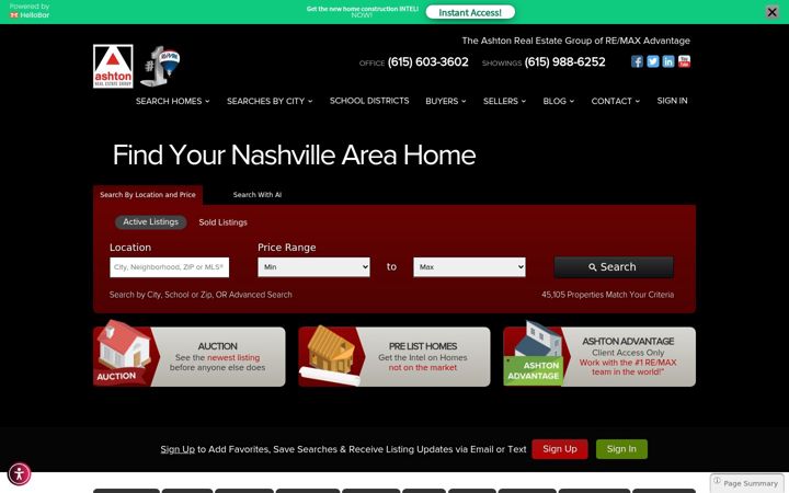 Screenshot of nashvillesmls.com