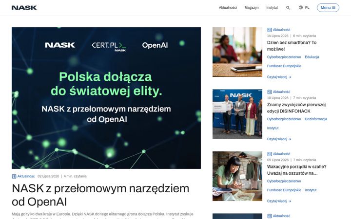 Zrzut ekranu nask.pl