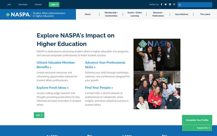 Screenshot of naspa.org