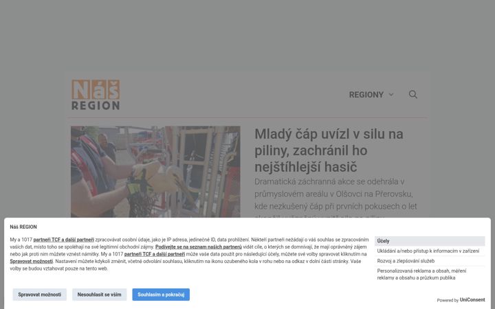 Screenshot of nasregion.cz