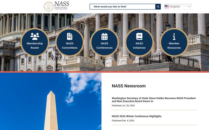 Screenshot of nass.org