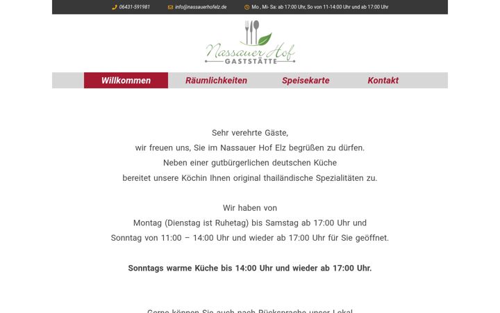 Posnetek zaslona nassauerhofelz.de