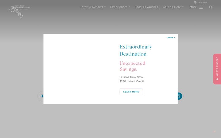 Screenshot of nassauparadiseisland.com