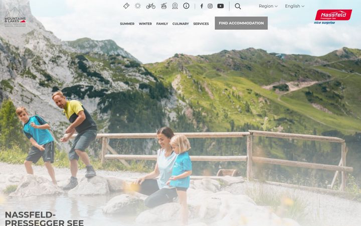 Screenshot of nassfeld.at