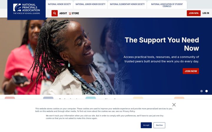 Screenshot of nassp.org