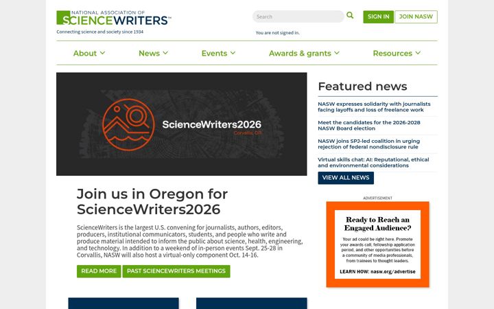 Screenshot of nasw.org