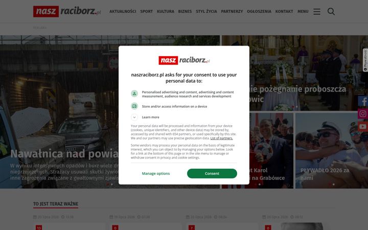 Screenshot of naszraciborz.pl