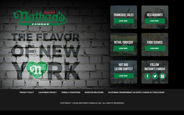Screenshot of nathansfamous.com