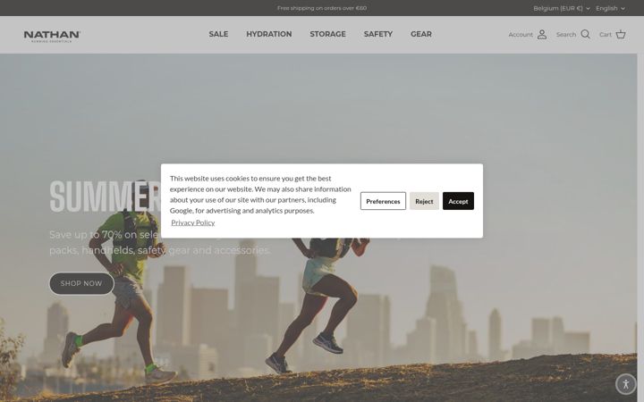 Screenshot of nathansport.eu
