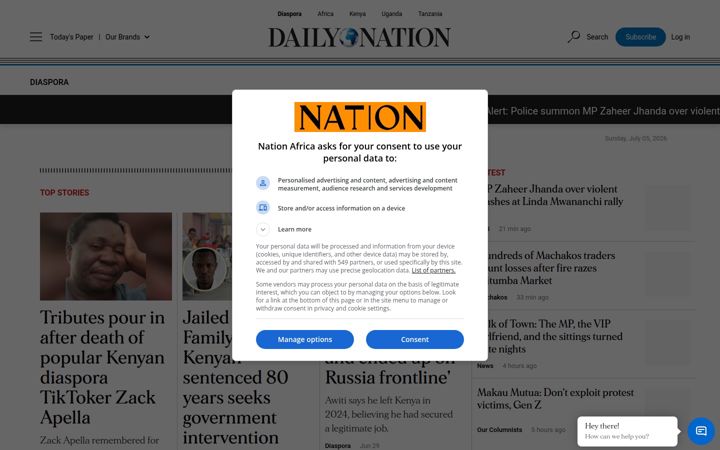 Screenshot of nation.africa