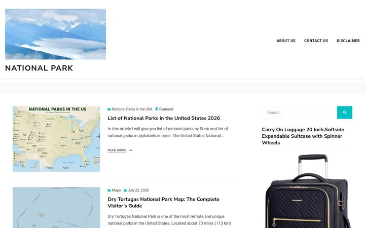 Screenshot ta' national-park.com
