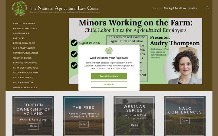 Screenshot of nationalaglawcenter.org