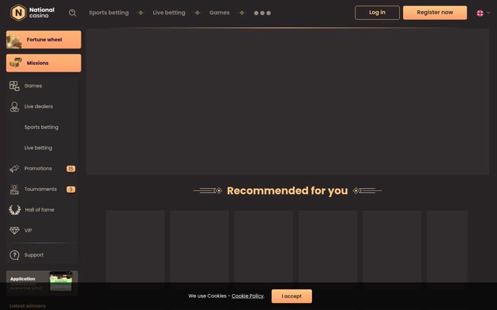 Screenshot di nationalcasino.com