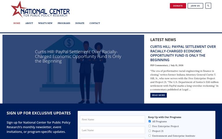 Screenshot of nationalcenter.org