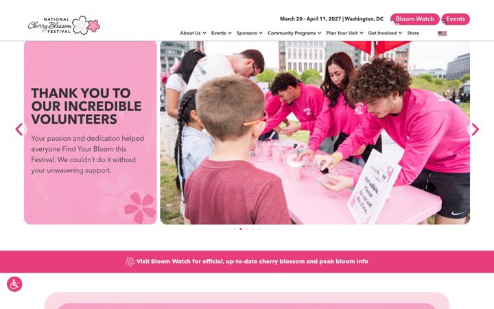 Screenshot of nationalcherryblossomfestival.org