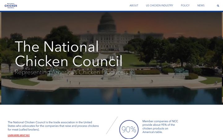 Screenshot of nationalchickencouncil.org