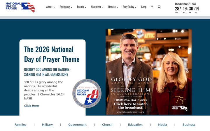 Capture d'écran de nationaldayofprayer.org