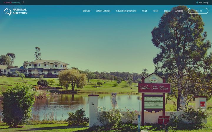 Screenshot of nationaldirectory.com.au