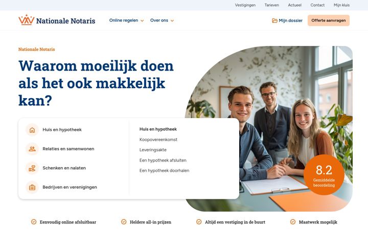 Ekrano kopija nationalenotaris.nl