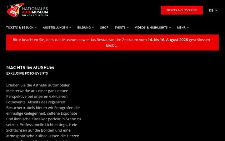 Screenshot of nationalesautomuseum.de