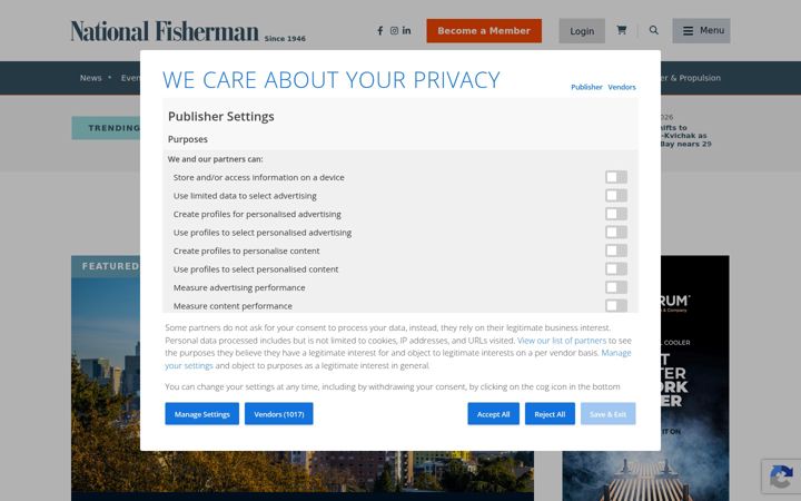 Screenshot of nationalfisherman.com