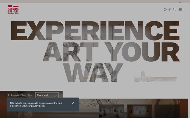 Screenshot of nationalgallery.sg