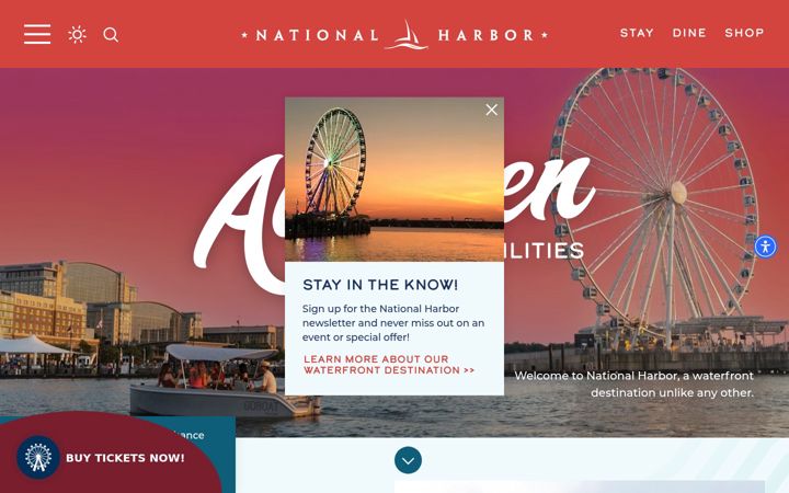 Screenshot of nationalharbor.com