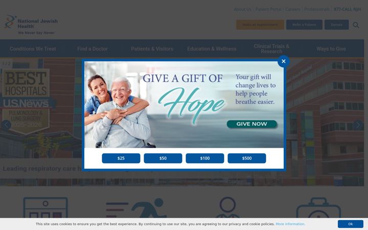 Screenshot of nationaljewish.org