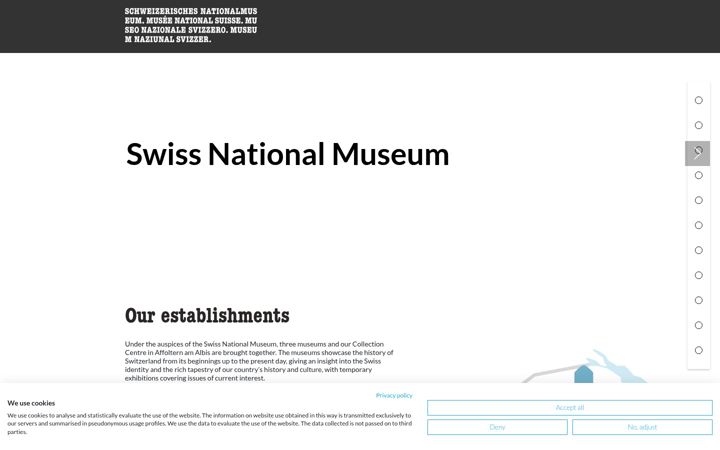 Screenshot of nationalmuseum.ch