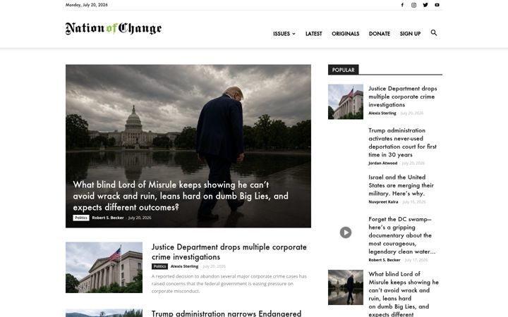 Screenshot of nationofchange.org