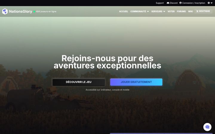 Screenshot of nationsglory.fr