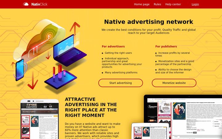 Screenshot of nativclick.com