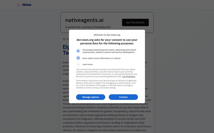 Screenshot of nativeagents.ai