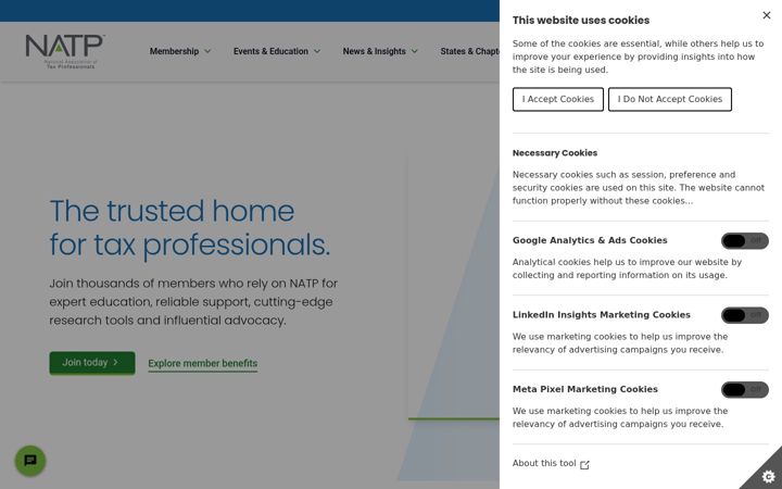 Screenshot of natptax.com
