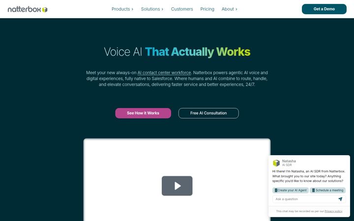 Screenshot of natterbox.net