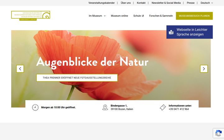 Screenshot of natura.museum
