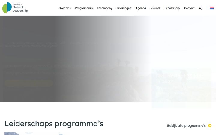 Screenshot stránky naturalleadership.eu